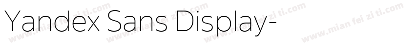 Yandex Sans Display字体转换